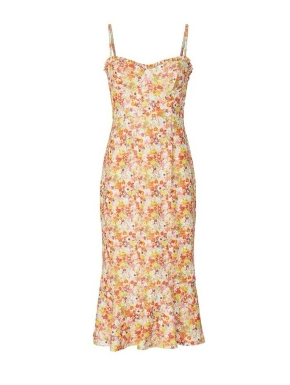 NWT Anthropologie Hutch Pink Colorful Floral Selene Bustier Midi Dress - Picture 8 of 14